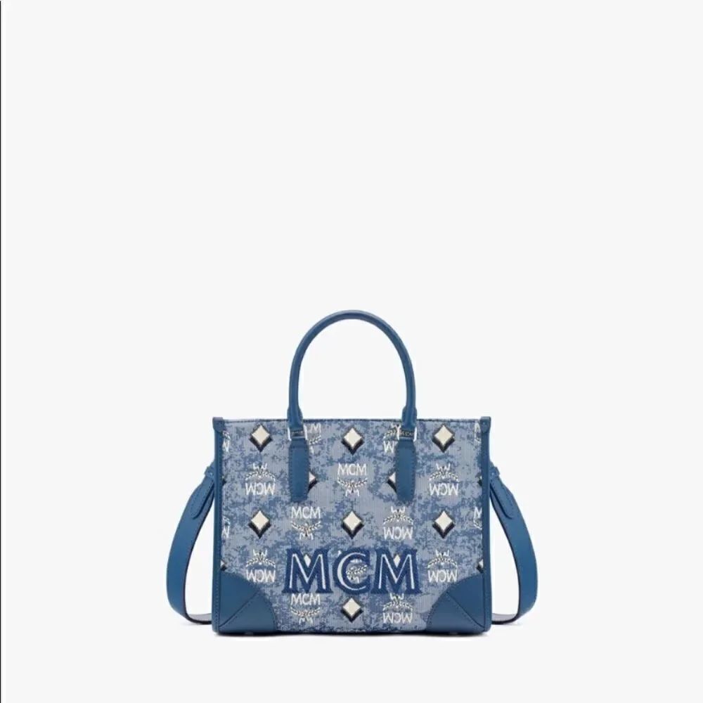 MCM Tote in Vintage Jacquard Monogram